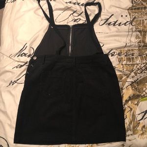 Black overall dress